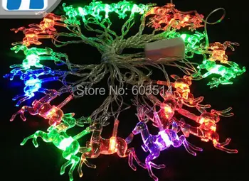 

[Seven Neon]Free shipping 110V/220V christmas deer shape 4M 20leds party/Christmas/decoration/holiday led string light