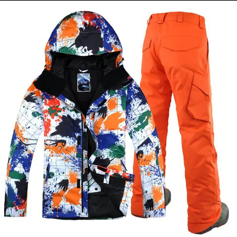 Men Ski Suit + Pants Snowboard Jacket Men Winter Male Jacket Sports