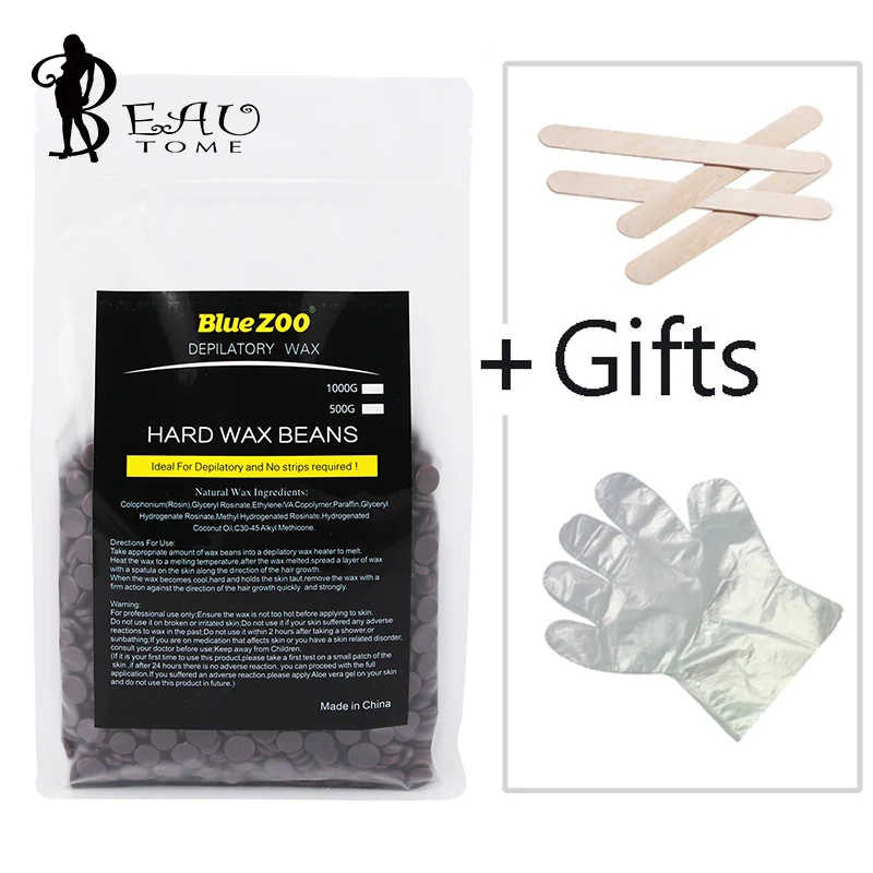 

Chocolate Flavor Natural Hair Removal Cream Hard Wax 500g Depilation Paste Epilation Pellet epilage Bikini Depilatory Waxing