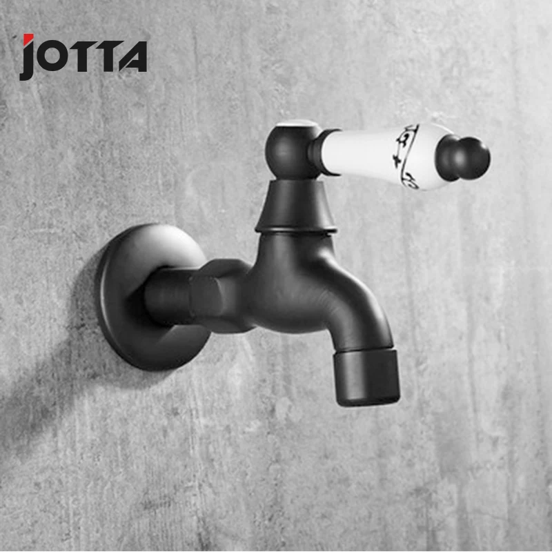 Black mop pool faucet single cold fast opening faucet copper main mop pool atomizing faucet long section Black mop pool faucet single cold fast opening faucet copper main mop pool atomizing faucet long section