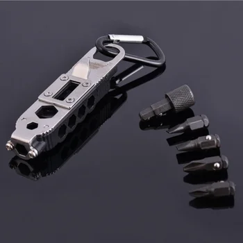 

Good Use EDC Multi-tool Outdoor Tools LED Screwdriver Wrench Opener Key Chain