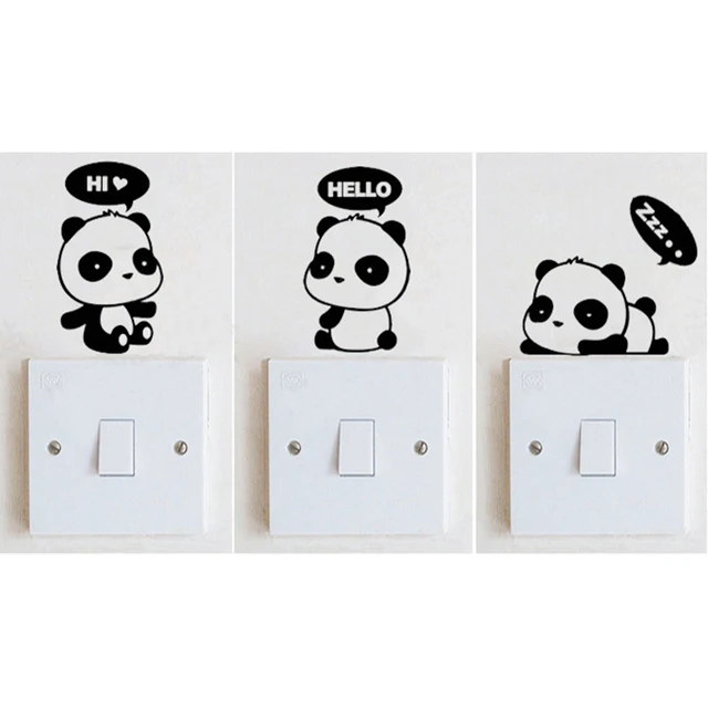 1 pcs nouveau dessin anim mignon panda commutateur rfrigrateur pvc impermable stickers muraux enfants chambre murale - Dessin De Panda Mignon 1 pcs nouveau dessin anim mignon panda commutateur rfrigrateur pvc impermable stickers muraux enfants chambre murale - Dessin De Panda Mignon