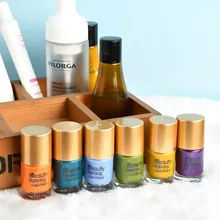 1 бутылка BEAUTYBIGBANG, 6 цветов, лак для ногтей, доступный гель для штамповки ногтей, цветной лак для ногтей