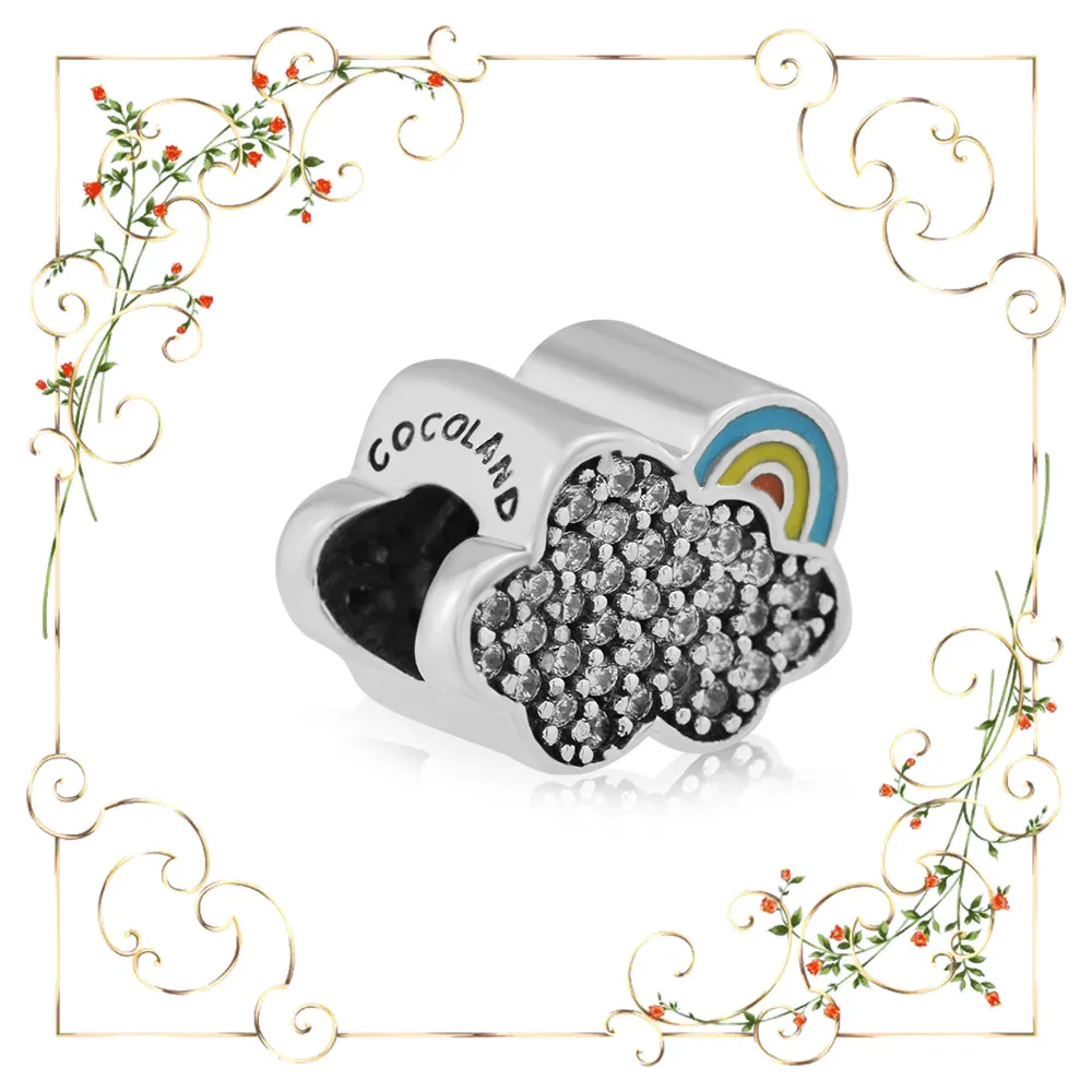 CKK You are my Rainbow Charms подходит для браслетов Pandora 925 пробы Серебряные Подвески