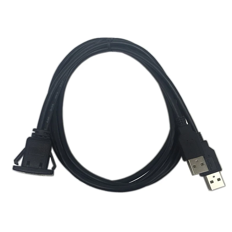 مزدوجة USB ميناء التمديد دافق كابل 1 M/2 M USB 2.0 فلوش جبل كابل لوحة كابل تركيب اللوحة ل سيارة قارب دراجة نارية