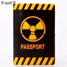 UandU мультфильм Обложка для паспорта для путешествий, pu кожаный держатель для кредитных карт с размером 14*9,6 см, держатель для паспорта-Dangeroussign