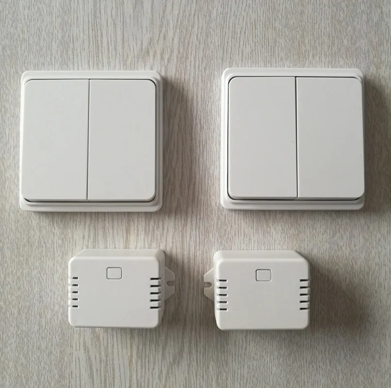

Augia Wireless Switch 2 buttons 2 receiver 2 gang Waterproof Push Button Switch Wall Light Swich 70m Long Range Free Shipping