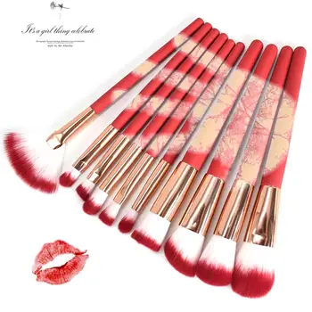 

10Pcs Professional Makeup Brushes Set Color Change Thermal Discoloration Cosmetic Brush Kit Eyeshadow Women Beauty Make up Tools