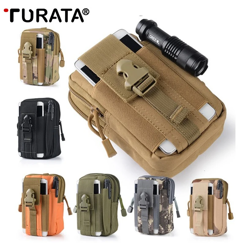 

TURATA Outdoor Tactical Holster Military Molle Hip Waist Belt Bag Wallet Pouch Purse Zipper Phone Case for Xiaomi Redmi Note 4