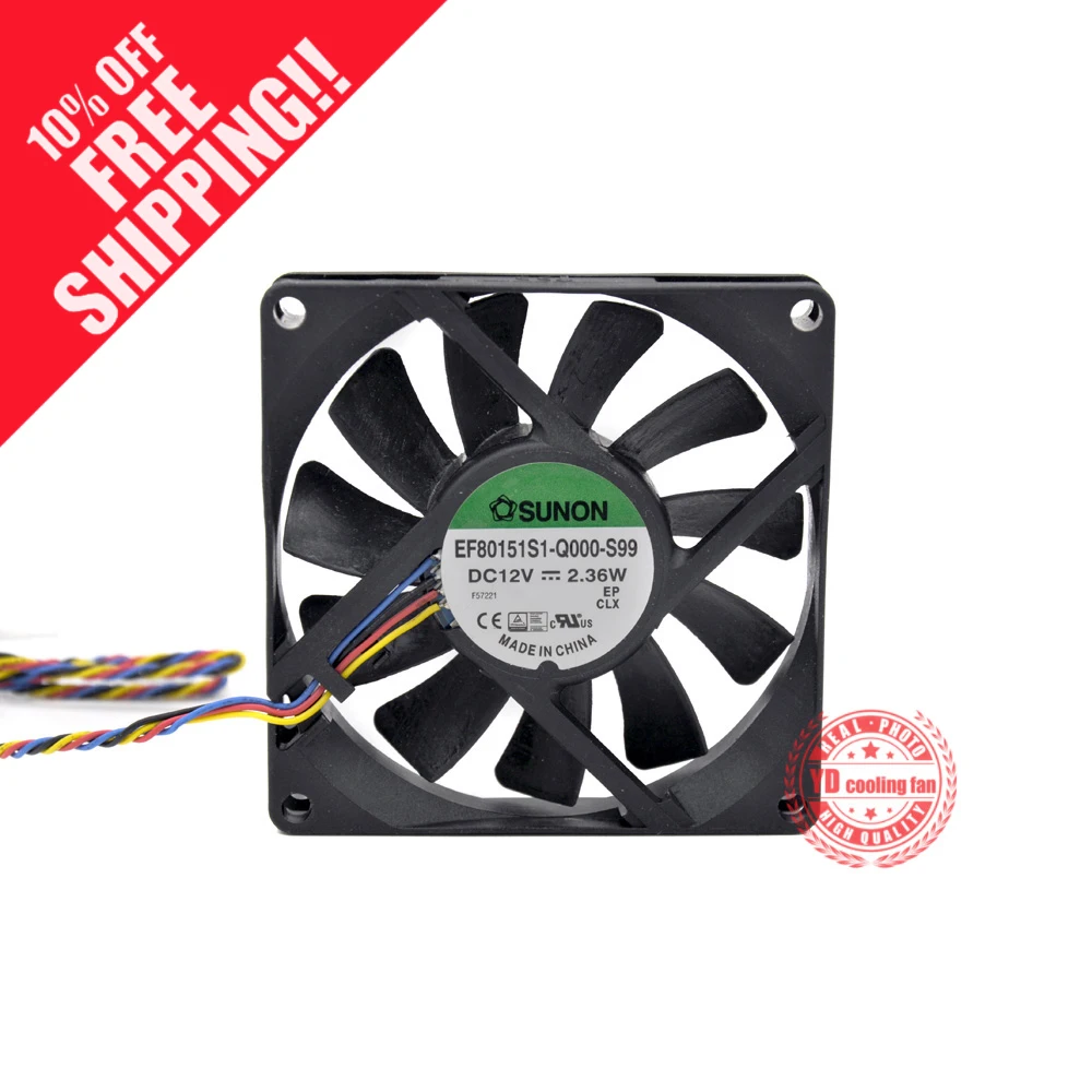 Новинка SUNON EF80151S1 Q000 S99 8015 12 В 8 см 4 контактный охлаждающий вентилятор PMW|cooling fan|cooling