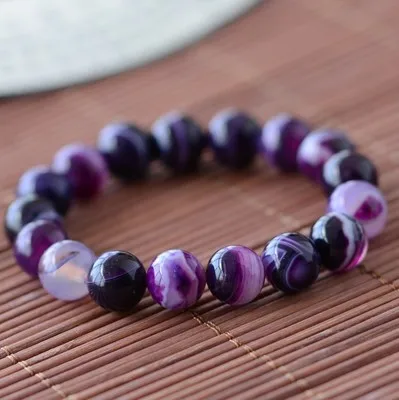 STENYA растягивающийся браслет фиолетового цвета, браслет из бусин, эластичные шнуры, веревки, драгоценное украшение из природного камня, расширяемые ювелирные изделия, ААА родохрозит