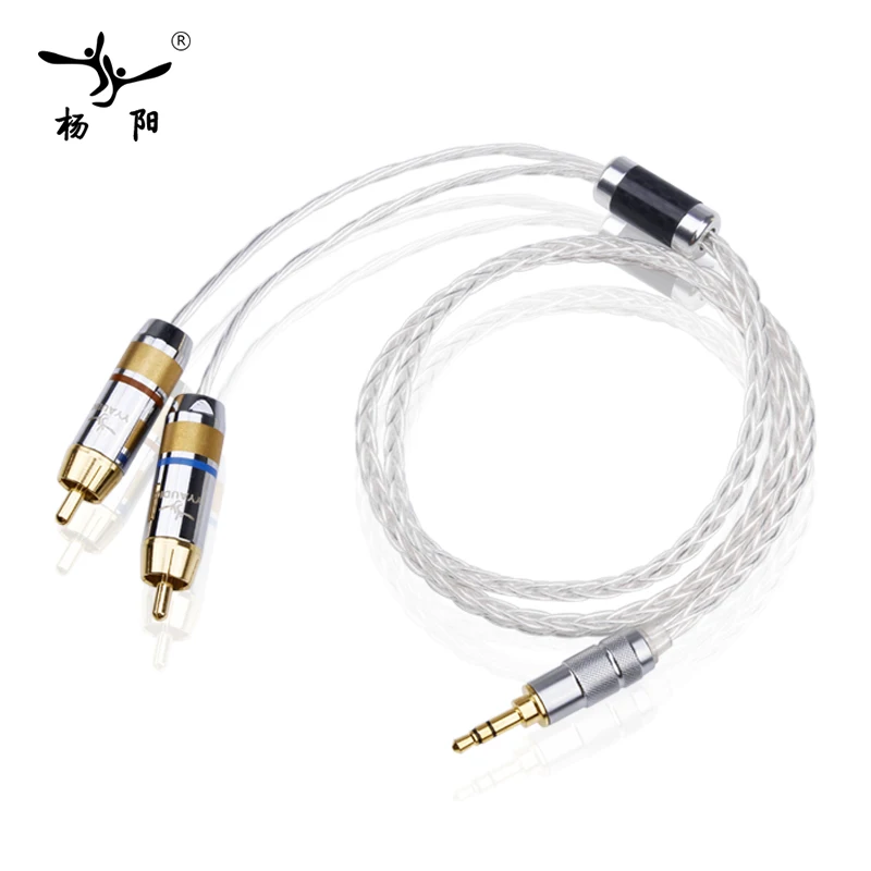 Cavo Tonarm Placcato Argento OCC Di Alta Qualà Cavo Audiofilo Da 5 Pin DIN A RCA Cavo Audio Per Giradischi LP Cavo Signla - Foto 2