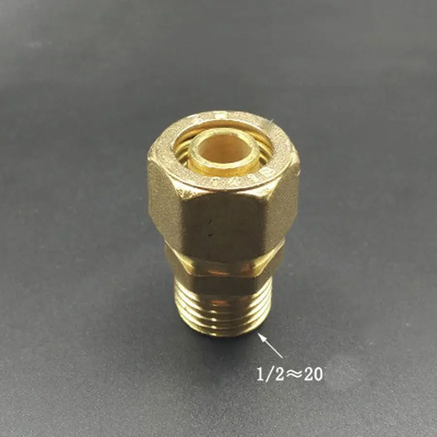 

DN15 1/2" BSP Male Fit 14/18mm ID/OD PEX-AL-PEX Tube Brass Pipe Fitting Coupling Connector Adapter