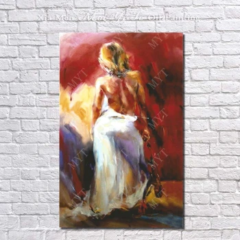 

High Quality European Style Oil Painting Sexy Lady Home Decoration Hand painted Nude Women Painting on Canvas No Framed