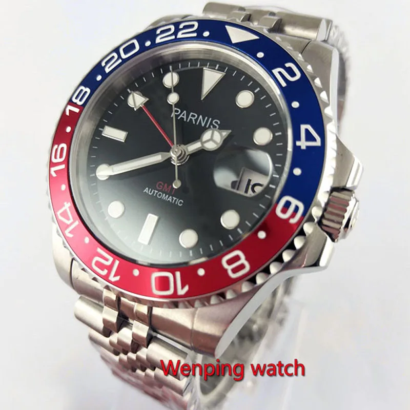 

40mm Parnis Watch Mechanical Sapphire Crystal Casual Stainless steel Mingzhu DG3804 Men's Automatic Watch New Arrival W2696