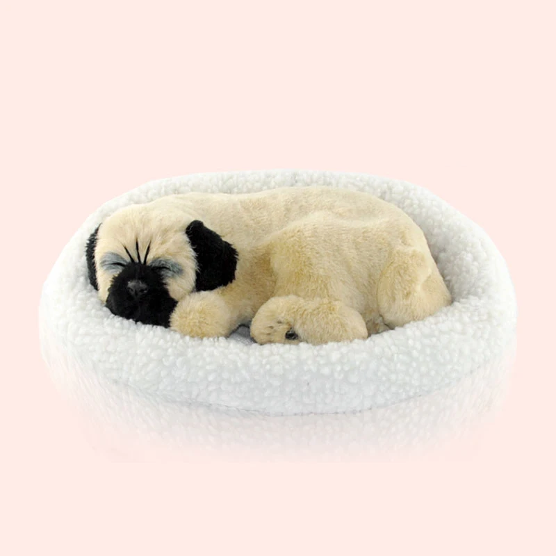 Simulación De Juguetes De Peluche De Perros Perro Que Respira Interactivo Juguetes Regalo De Cumpleaños Dormidico Perro De Juguete Relleno Perro Robot Breathing Dog Dog Toy For Childrendog Breathing Aliexpress