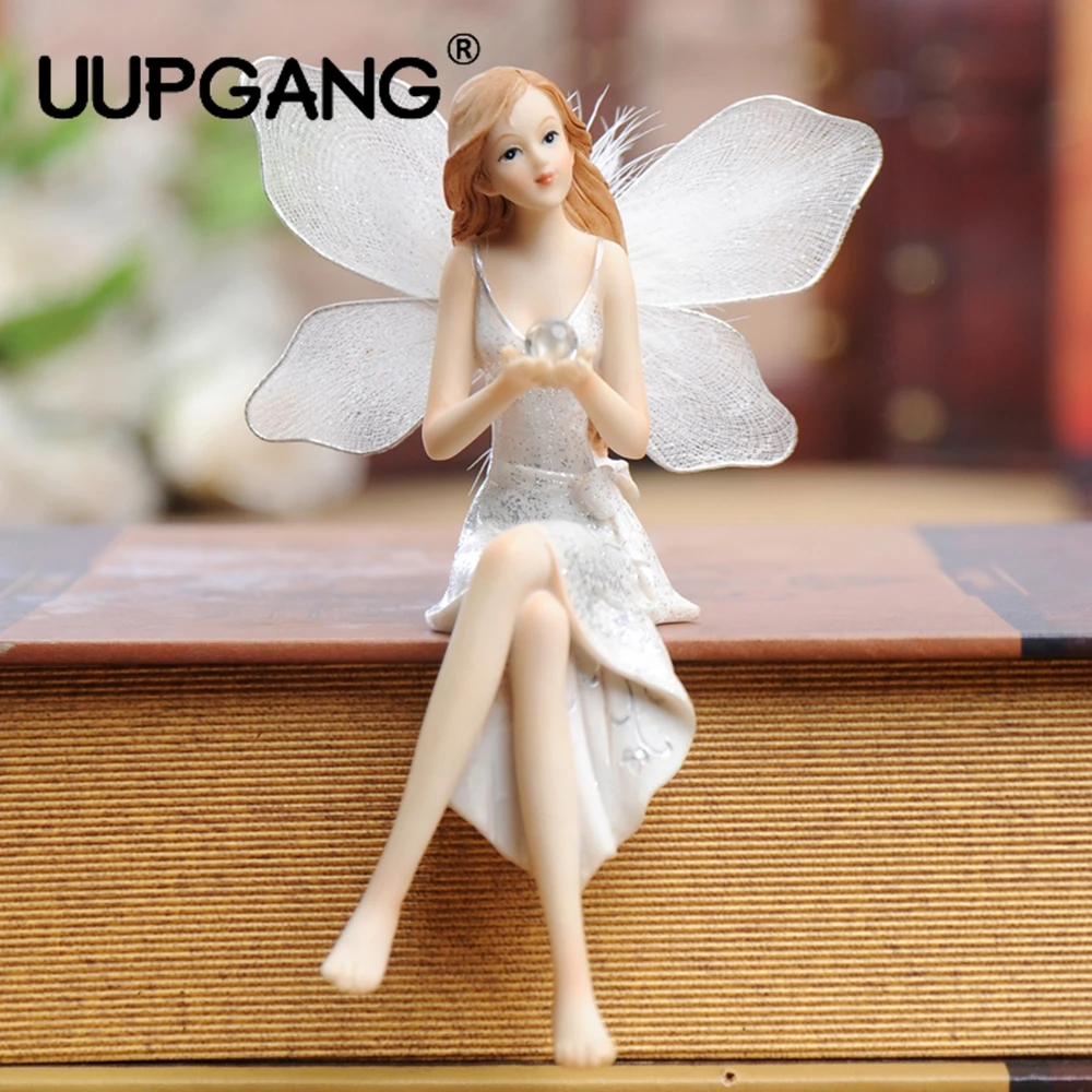 Европейские Креативные украшения фигурка Ангела Луны с крыльями для дома