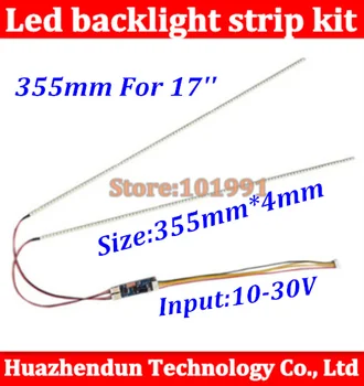 

2pcs 355mm Adjustable brightness led backlight strip kit,Update 17inch ccfl lcd screen panel monitor to led bakclight