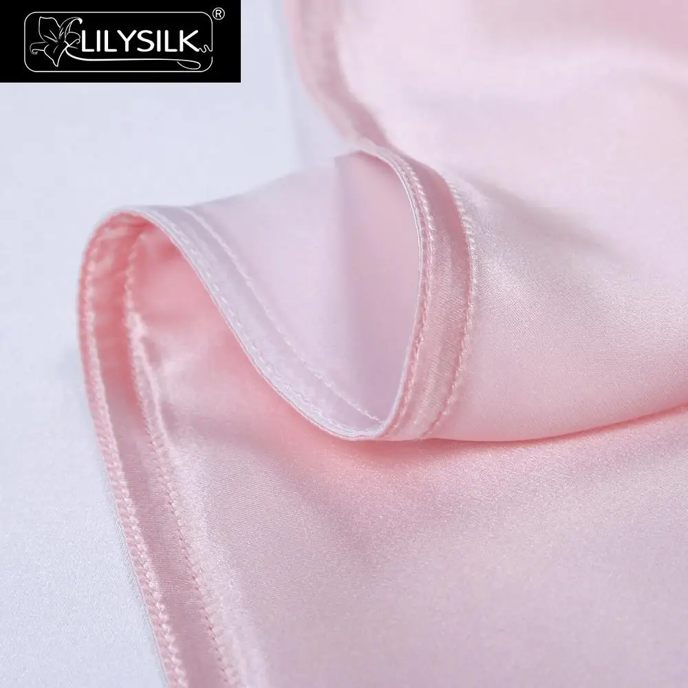 LilySilk пододеяльник шелк чистый 100 натуральный 19 momme роскошный контрастный цвет queen king size домашний текстиль