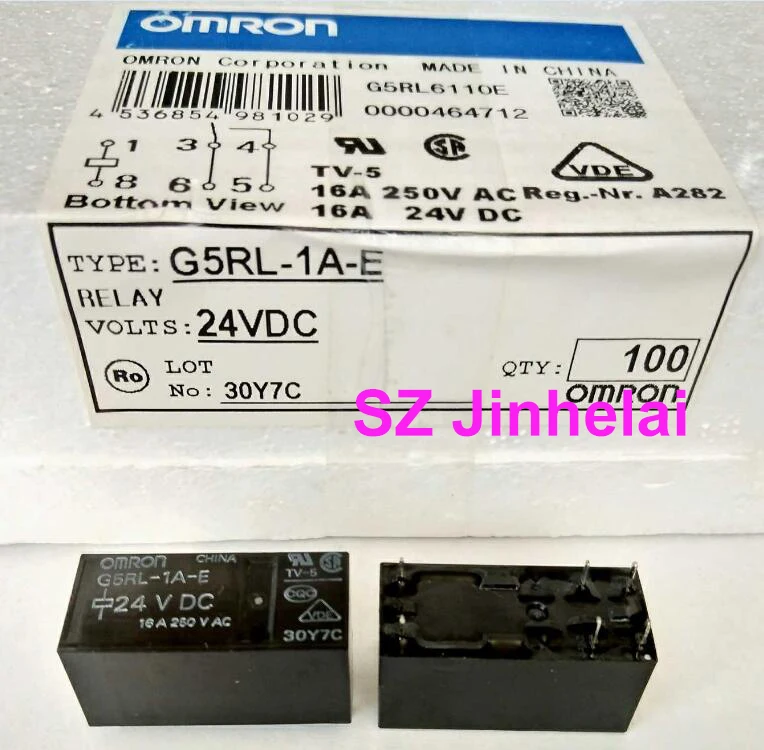 10 Pz Autentico Originale Omron G5Rl-1A-E 24Vdc 12Vdc 5Vdc Relè G5Rl-1A-E-Dc24V G5Rl-1A-E-Dc12V G5Rl-1A-E-Dc5V