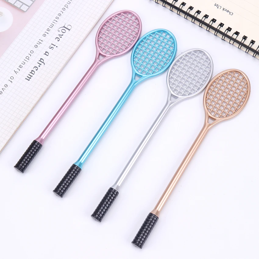 1PC Creative Simulation Badminton Racket Pen 0.5mm Creative Neutral Signature Pen Student Office School Stationery