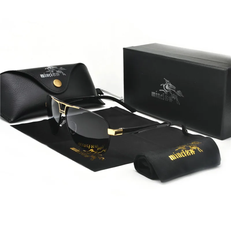 

2019 Men Pilot Polarized Sunglasses Mens Vintage Driving Movement Sun Glasses Men Driver Safety Protect UV400 Eyeglasses FML