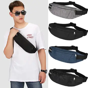 

Men's Outdoor Waterproof Multifunction Waist Bag Casual Sports Fanny Pack Chest Pouch Travel Belt Large Capacity Hip Bum Bags
