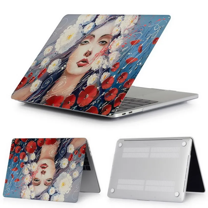ZAIWJ чехол для ноутбука MacBook Air retina Pro 11 12 13 15 для Mac book New Pro 13 15 дюймов с сенсорной панелью+ крышка клавиатуры - Цвет: DH-30-ru-shang