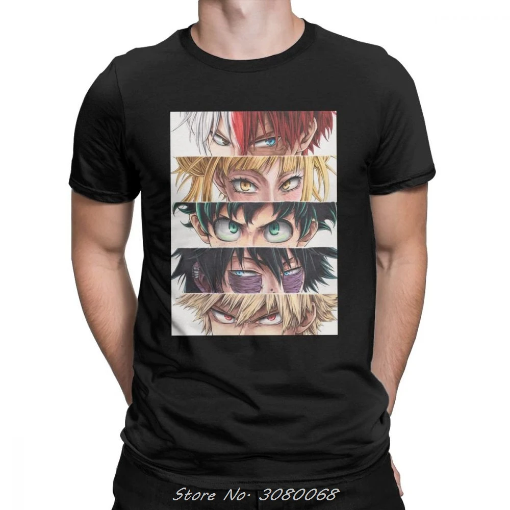 

Heroes Eyes T Shirts My Hero Academia T-shirts For Men Short Sleeves Creative Tee Shirt O-Neck Cotton Clothes Streetwear