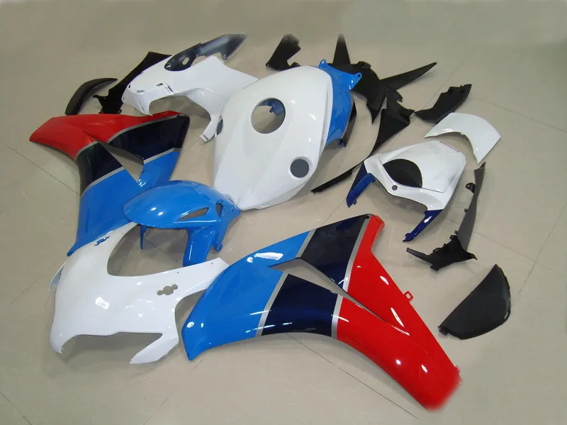 Мотоциклетный вставной обтекатель комплект для HONDA CBR1000RR 08 09 10 11 CBR 1000RR 2008 2009 2011 из АБС-пластика, белого, красного и синего цветов обтекатели+ подарки HB20