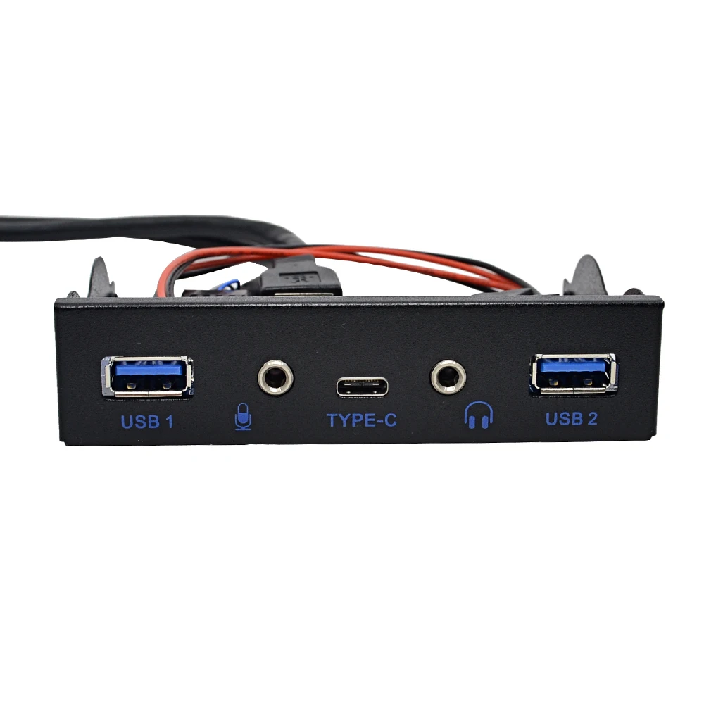 CHIPAL 5 Порты USB 3 0 хаб Spilitter 1 TYPE C спереди Панель аудио высокой четкости с Мощность