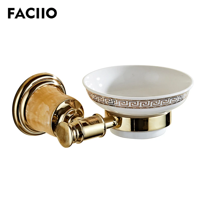 FACIIO мыльницы для ванны металла мыльницы с держателями керамические золотистые античный Настенный Ванная комната Полки Аксессуары для