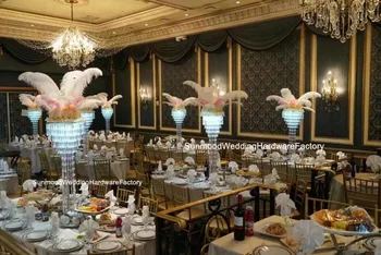 

Tall crystal acrylic wedding pillar columns for aisle decorations new style