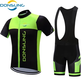 

DONSUNG 2019 Pro Cycling Clothing Cycling Sets Bike uniform Summer Mans Cycling Jersey Set Road Bicycle Jerseys MTB Bicycle Wear