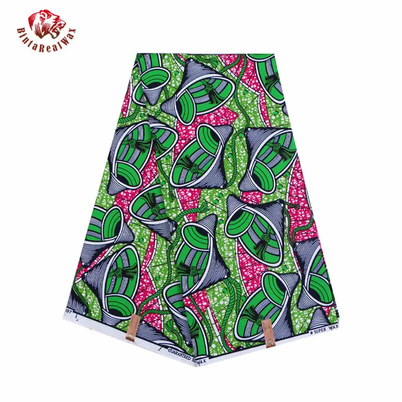 

New Polyester Wax Prints Fabric 2019 Ankara new Hollandais Wax High Quality 6 yards African Fabric for Party Dress FP6069