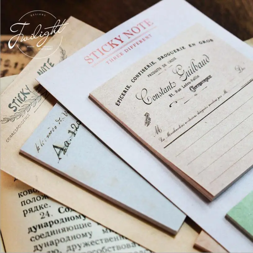 

Retro Kraft Paper Sticky Notes Memo Pad Daily Weekly Plan Leaving a message.note Office Accessory School Supplies stationery