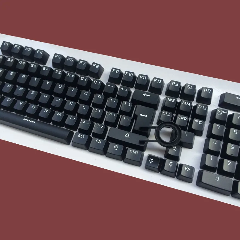 Механические колпачки для клавиатуры 104 клавиш Cherry MX черные/белые чистки без