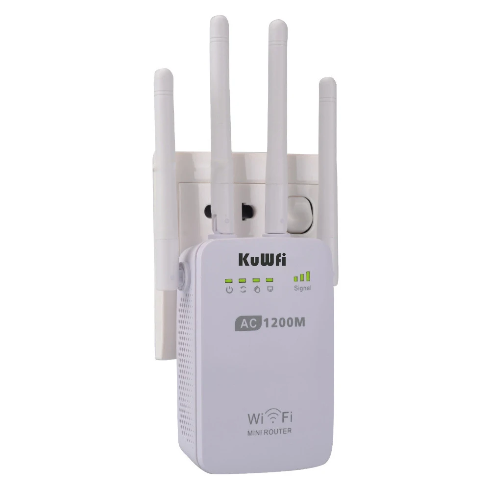 Ponto de Acesso 1200mbps sem Fio Dupla com 4 Wifi Impulsionador Repetidor Extensor Roteador 2.4g - 5g Banda Antenas Externas Apoio Wps 8 dupla com 4 antenas externas apoio wps