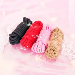 Розовый и красный мягкий витые веревки с бантом эротические Связки хлопок Связывание Long10M БДСМ ролевая игра комплект секс-игрушек для