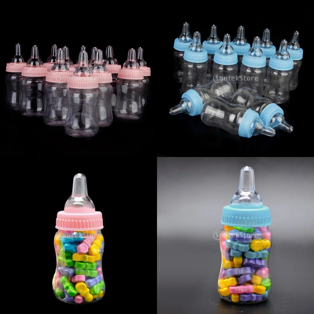 12x Baby Shower Bottles Candy Bottle Party Gifts Baby Bottle Shower Favor Favor Candy Gift Boxes Party Treat Candy Boxes