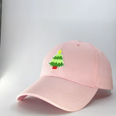 LDSLYJR Рождественская елка вышивка хлопок бейсбол кепки хип-хоп бейсболка с возможностью регулировки размера шапки для мужчин и женщин 195 - Цвет: pink