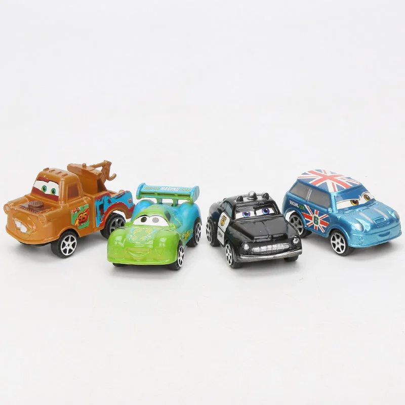 6cm 8pcs Disney Pixar Cars 3 Lightning McQueen Mater Jackson Storm Ramirez 1:55 Diecast ABS Pull Back Car Toy Model Boys Gifts