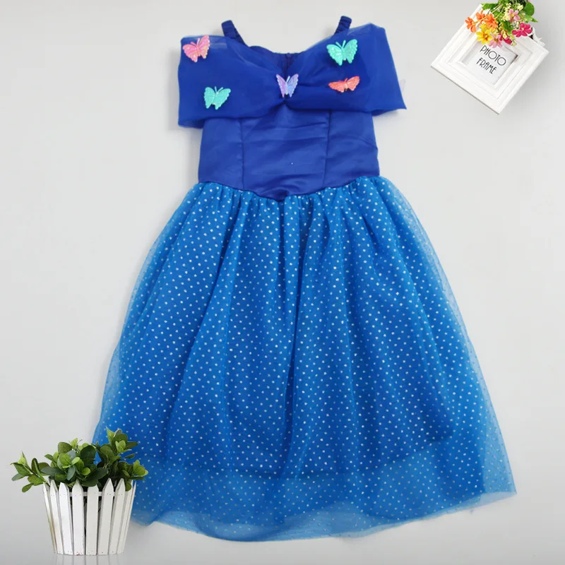 Girl's Solid Color Strapless Sleeveless Casual Fashion Gift Dresses Princess Sweet Style Little Girls Yarn | Детская одежда и