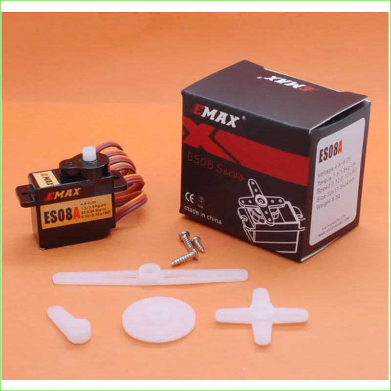 1pcs EMAX 8g High Sensitive Mini Servo Type ES08A with retail box