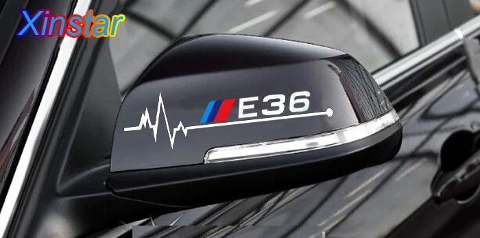 2 шт. новейший дизайн M входной мощности Автомобильная наклейка на зеркало заднего вида для BMW M3 M5 1 3 5 серии E30 E34 E36 E39 E46 E60 E90 E87