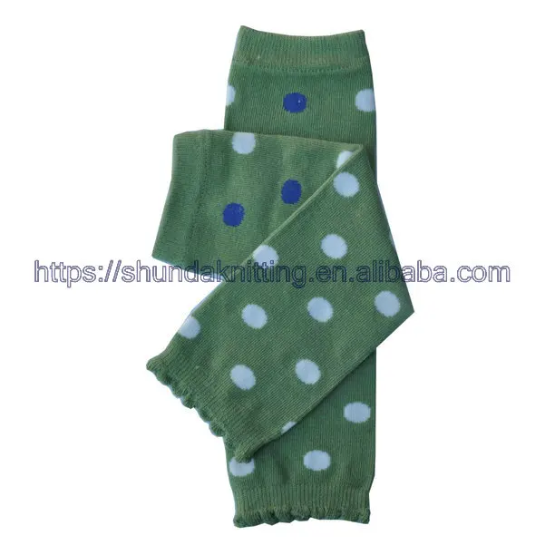 Free Shipping Green Polka Dot Baby Girl Boy Toddler Kids leg warmers