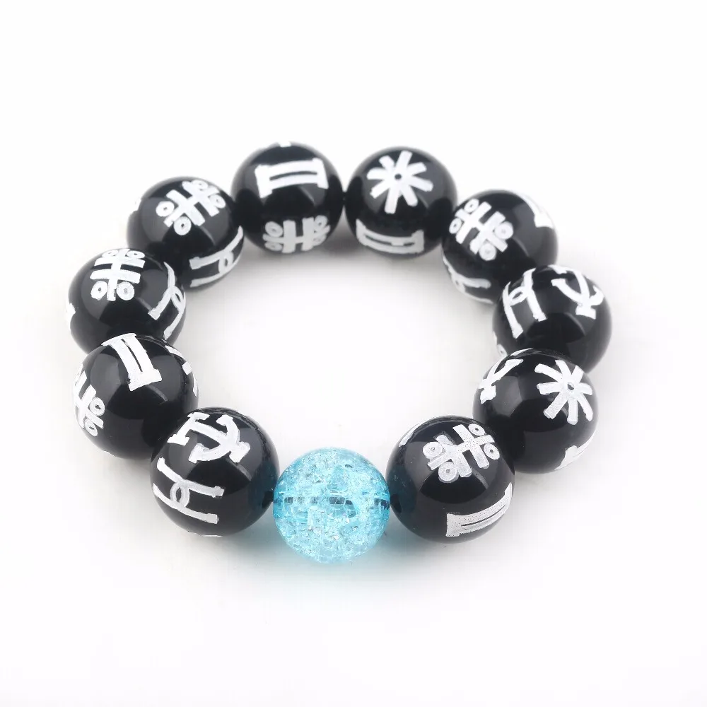 

Movie Black panther Charm Rune Crystal Bracelet Wakanda T'Challa KIMOYO Beads Bracelets for Women Men Accessories Jewelry