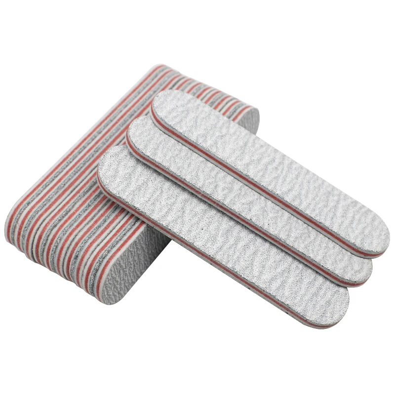 Ferramentas da Arte para Unhas Cinza Mini Unha Arte Lixa Arquivo Polonês Arquivos Manicure Dupla Face Cal um Ongle 9*2cm 100pcs 8 Beleza e saúde