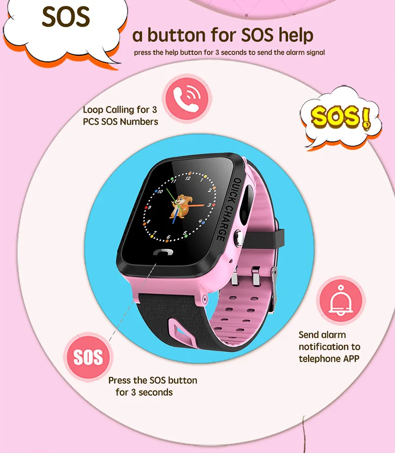 Смарт-часы Детские Водонепроницаемые умные часы gps трекер в реальном времени монитор с камерой gps умные часы PK Q100 Q750 для мальчиков детские