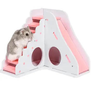 

Wooden Hamster House Nest Climb Hamster Toys House For Pets Hamsters Chinchillas Guinea-Pig Hamster Nest Ladder @X